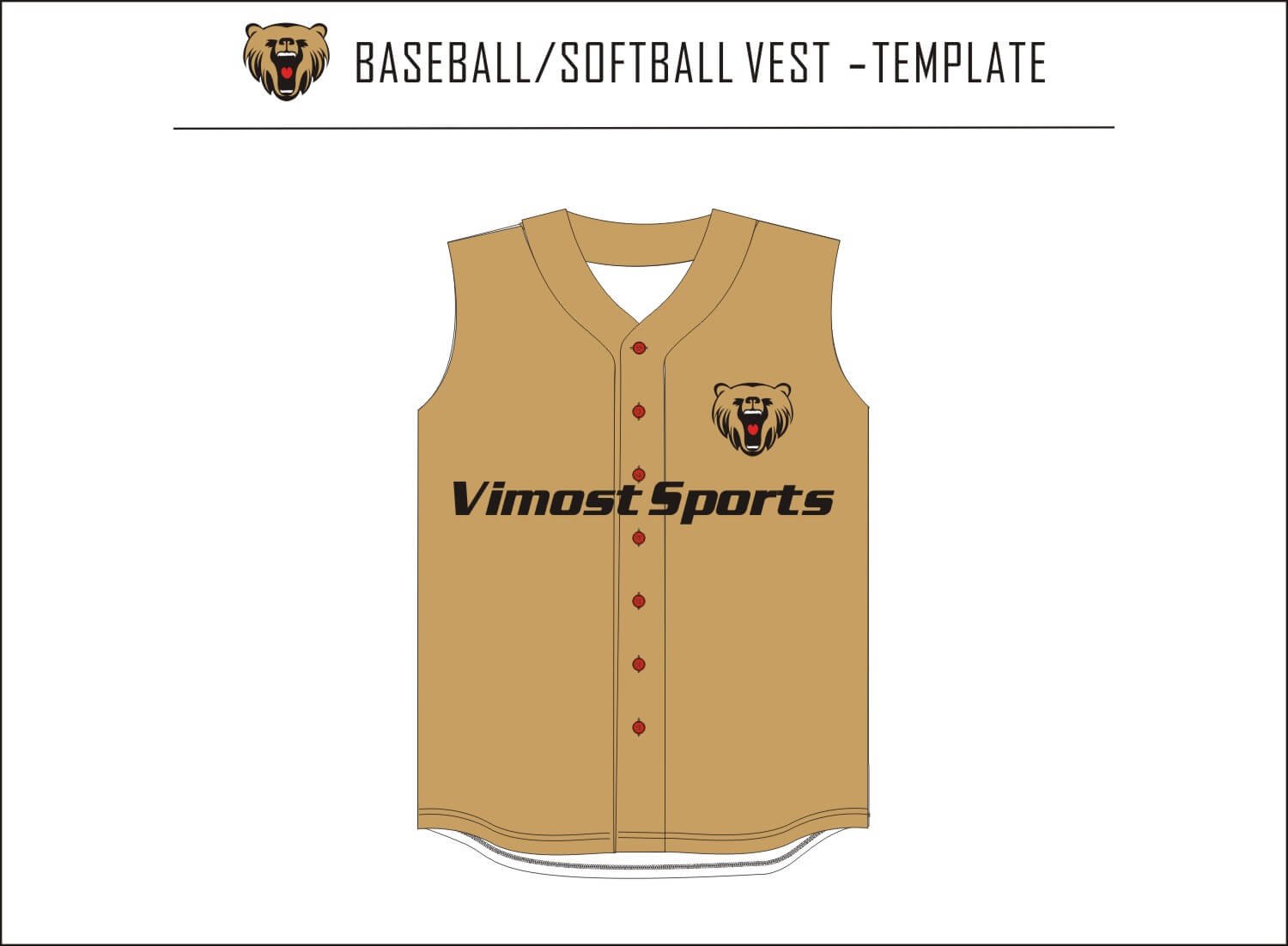 BASEBALL SOFTBALL VEST TEMPLATE