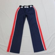 Customize Men's Baseball Pants by 100% Polyester 3 navy baeball pant with red sripes