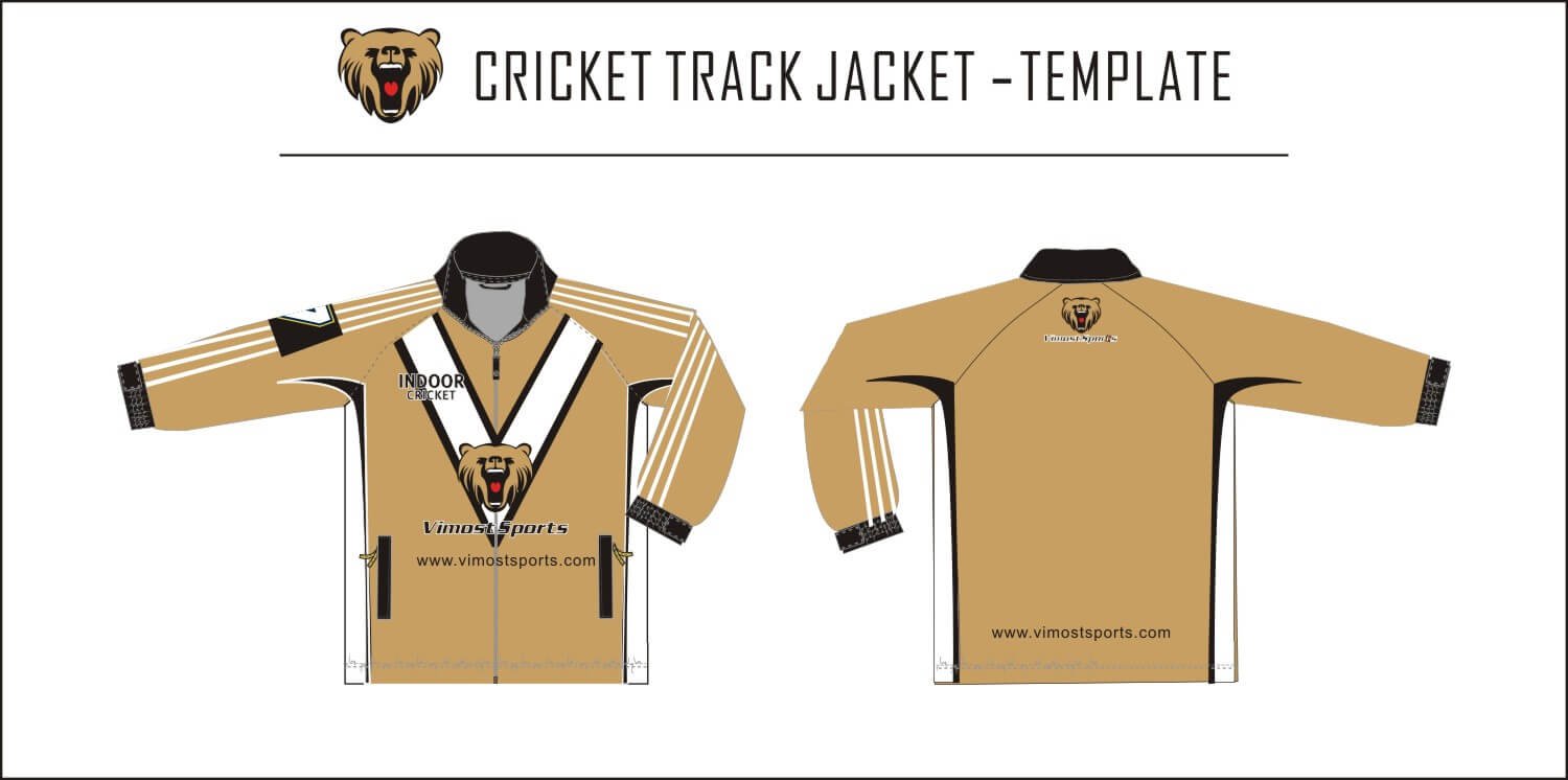 Cricket playing Jacket template