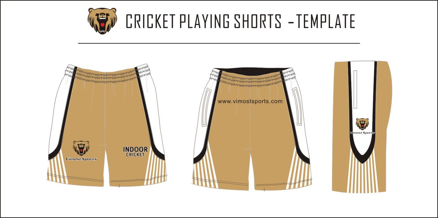 Cricket playing Shorts template