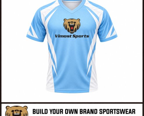 Custom Lacrosse Jerseys Blue and White Team Uniforms 1 Custom Lacrosse Jerseys Blue and White colors by Vimost Sports