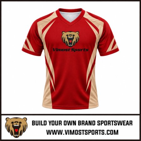 Custom Lacrosse Jerseys Red and Gold colors 5 Custom Lacrosse Jerseys Red and Gold colors by Vimost Sports