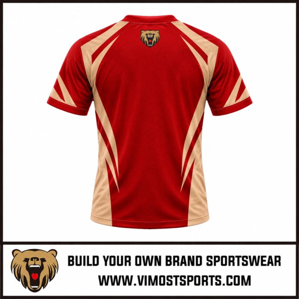Custom Lacrosse Jerseys Red and Gold colors 5 Custom Lacrosse Jerserys Red and Gold colors by Vimost Sports