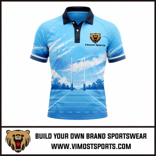Custom Rugby Jerseys Navy Stripes Rugby Shirts 2 Custom rugby jersey skyb blue rugy field jersey by Vimost Sports