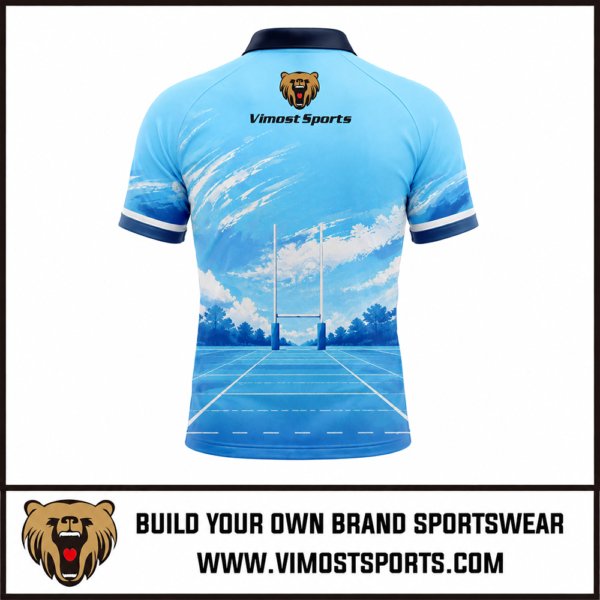 Custom Rugby Jerseys Navy Stripes Rugby Shirts 3 Custom rugby jersey skyb blue rugy field jersey by Vimost Sports