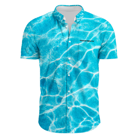 blue water wave racing shirt