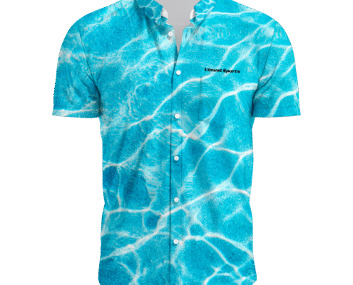 Custom Sports Shorts for Private Label Apparel 4 blue water wave racing shirt
