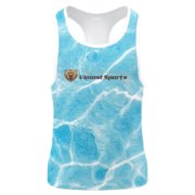 Design Sublimation Technology Custom 100% Polyester Vest 7 blue water singlet