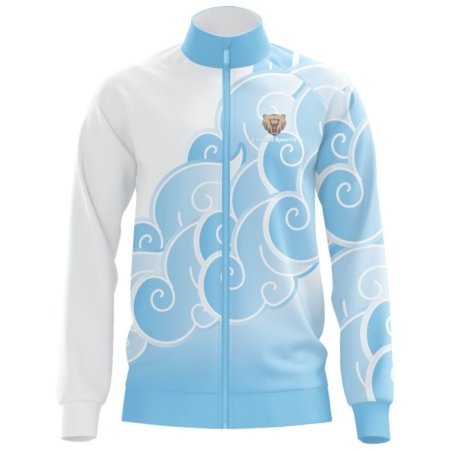 White and Light Blue Custom Sublimation Jacket with High Quality Supplier.. 9 LN 10 F 7
