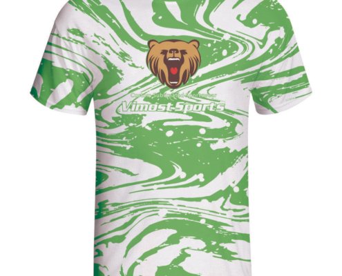 Custom Green Swirl Sublimated T-Shirt