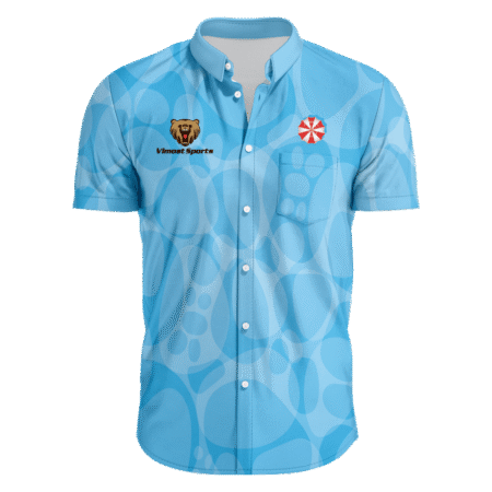Custom Blue Polo Shirt with Lion Pattern Design for Sublimation.. 11 LW 01 F 16