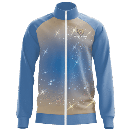 2022 Custom Sublimation Jacket of Stars Pattern Zipper with White color.. 4 LW 17 F