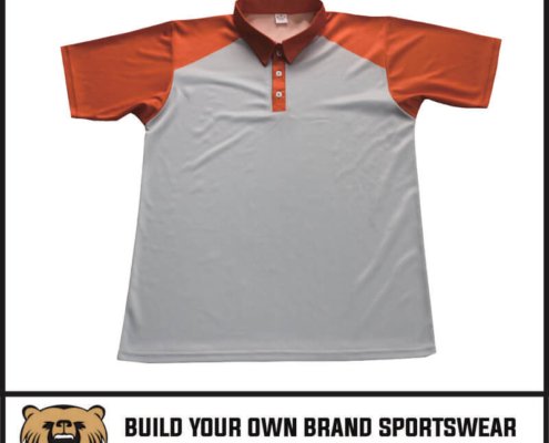 Polo 145 white and orange polo