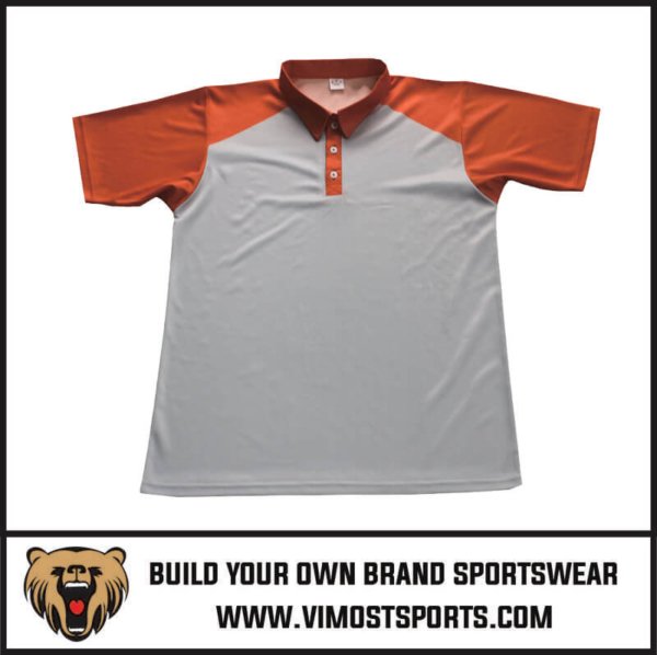Polo 145 white and orange polo