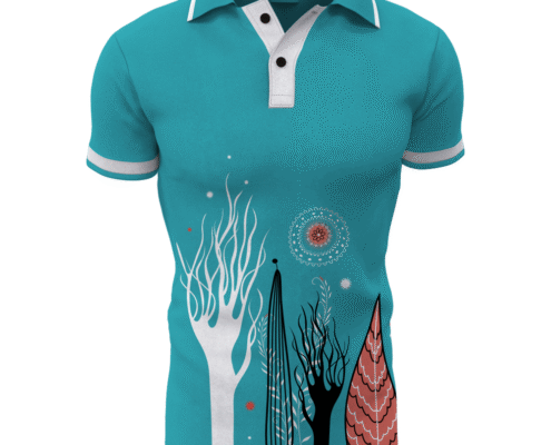 Custom Teal Sublimated Polo Shirt 8 Custom Teal Sublimated Polo Shirt