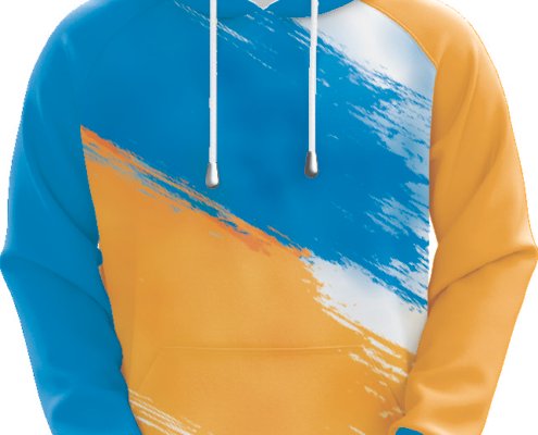 Custom Blue & Gold Sublimated Hoodie 1 Custom hoodie