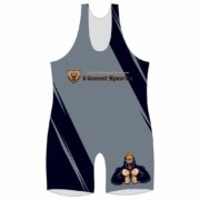 Custom Grey Wrestling Singlet for School Team Uniforms 6 XFR 04 F 7