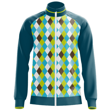 2024 Custom Sublimation Checkered Jacket with White Zipper 6 checkered jacket