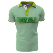 men's polo shirts sublimated Avocado green 2 buttons polo shirt 5 XJP 03F 23