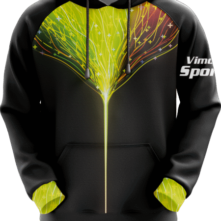 Fashionable Black Hoodie of with leaf Pattern with High Quality.. 14 XJP H06F