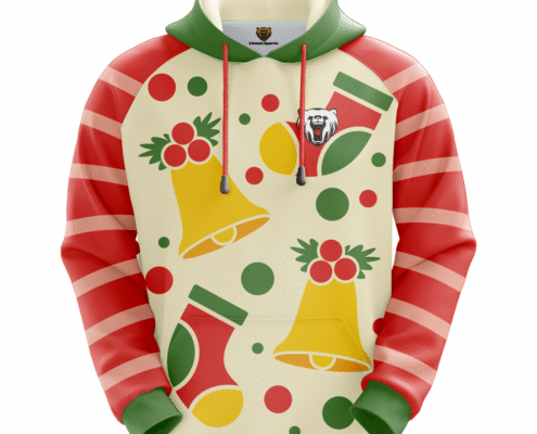 Custom Red Holiday Team Hoodie 3 Custom Red Holiday Team Hoodie