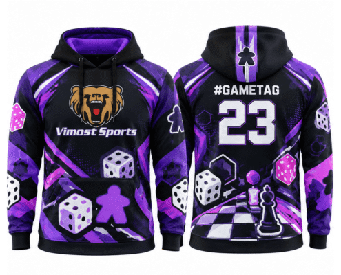 boardgame_hoodie_purple_1000x1000 Purple BoardGame hoodie, front and back with #gametag and number 23