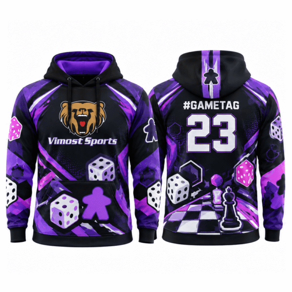 boardgame_hoodie_purple_1000x1000 Purple BoardGame hoodie, front and back with #gametag and number 23
