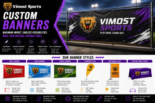 custom banners product Custom banners for teams, brands, events and private label projects