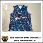 Custom Basketball Jerseys Blue Sublimated Basketball Uniforms 1 custom blue basketball uniforms by Vimost
