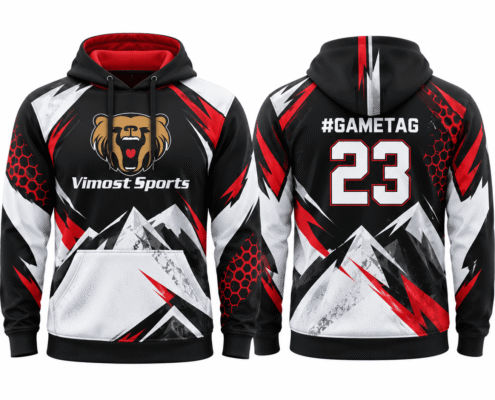 custom boardgame hoodies design 01 Black and red BoardGame hoodie with back #gametag and number 23