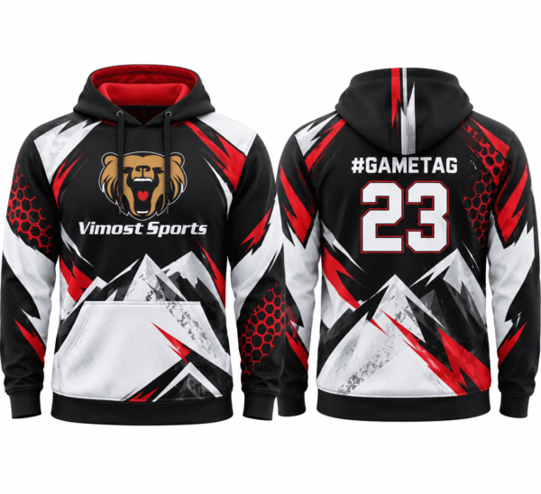 custom boardgame hoodies design 01 Black and red BoardGame hoodie with back #gametag and number 23