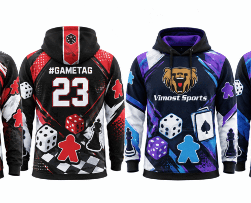 custom boardgame hoodies design 04 Red and purple BoardGame hoodie designs with personalized back #gametag
