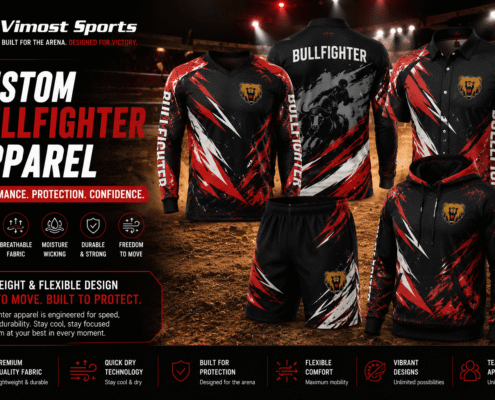 Custom Bullfighter Jersey 4 Custom bullfighter jersey manufacturer showing bullfighter jerseys and shorts by Vimost Sports
