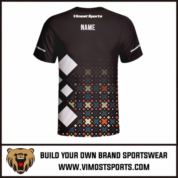 Custom T-shirts Rainbow Stripes Tee Products 3 custom T-shirts colorful checkered pattern Tee by Vimost Sports
