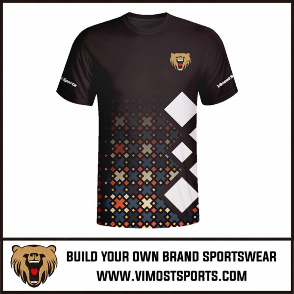 Custom T-shirts Rainbow Stripes Tee Products 2 custom T-shirts colorful checkered pattern Tee by Vimost Sports