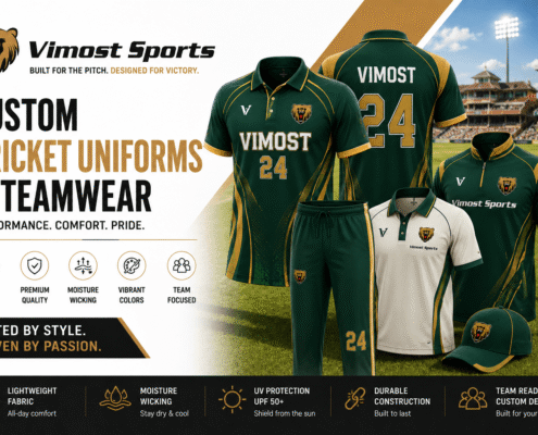 Custom Cricket Uniforms 6 Custom cricket uniforms manufacturer showing cricket jerseys, pants, shorts, vests, jumpers and jackets by Vimost Sports