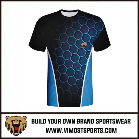 Custom Esports Jersey Navy Hexagon Pattern Design 2 custom esports uniforms navy by Vimost Sports