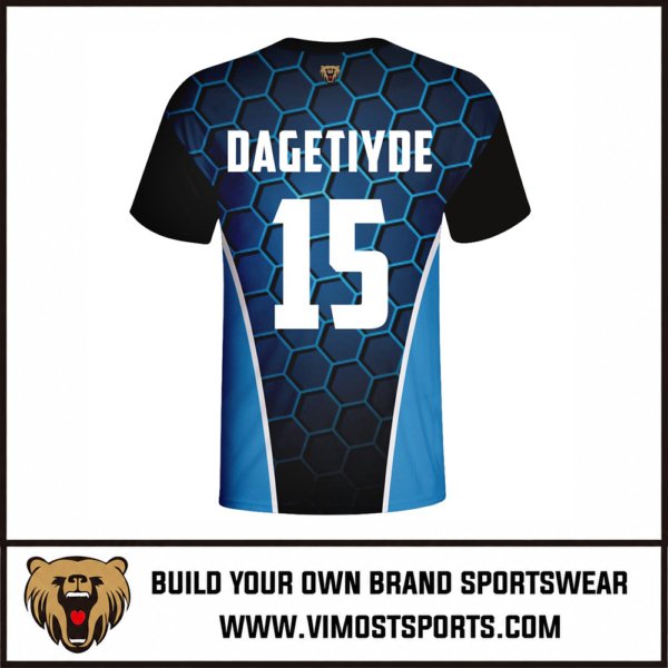 Custom Esports Jersey Navy Hexagon Pattern Design 3 custom esports jersey navy back by Vimost Sports