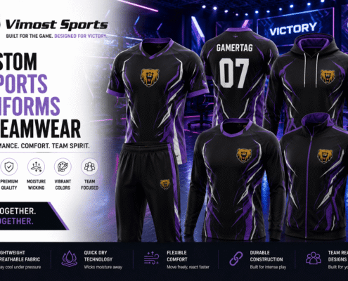 Custom Esports Apparel 1 Custom sublimated esports jerseys for gaming teams and events