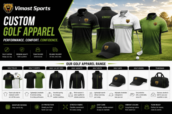 Custom Golf Shirt Black Sublimated 4 Custom golf shirts including golf polo shirts, long sleeve shirts and quarter zip golf apparel by Vimost Sports