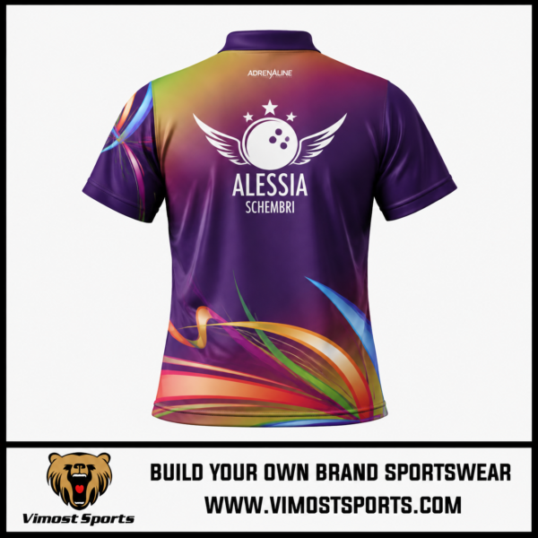 custom golf shirts purple club logo sublimated 4 custom golf shirts red