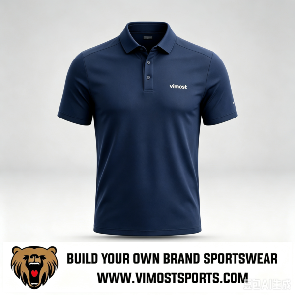 custom navy sublimated golf polo shirts by vimost
