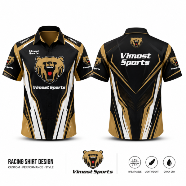 Custom Racing Shirt Black Sublimated Design 3 custom racing black shirts 1