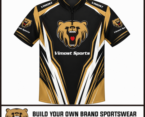 Custom Racing Jerseys Black and Yellow With Full Sublimation 1 custom racing shirt black by Vimost