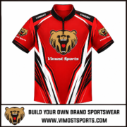 Custom Racing Jersey Red Sublimated 2 custom racing jersey by Vimost