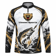 Custom Fishing Shirt Black Gold 1 custom sublimated fishing shirt
