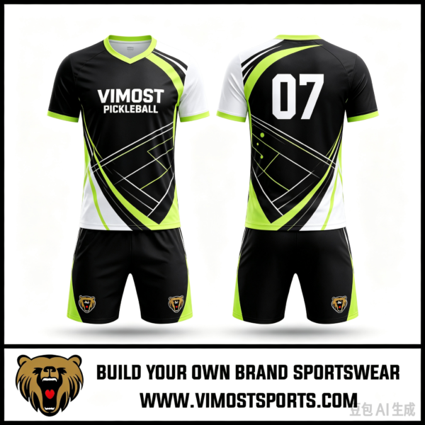 Custom Sublimated Pickleball Jerseys for Tournament &Training 6 custom sublimated black pickleball jerseys by vimost