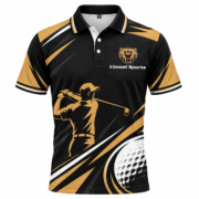Custom Golf Shirt Black Sublimated 1 Custom sublimated Golf shirt by Vimost