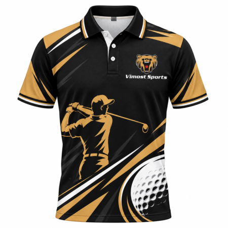 Custom Golf Shirt Black Sublimated 1 Custom sublimated Golf shirt by Vimost
