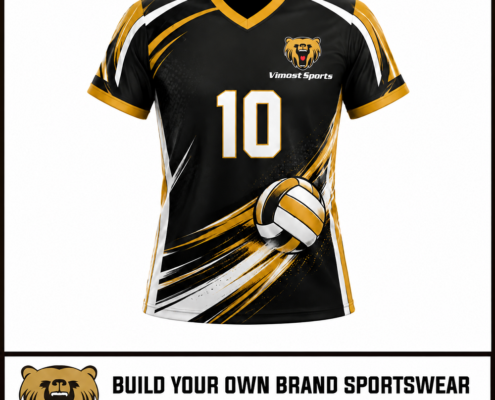 Custom Volleyball Jersey Black Gold Sublimated 8 custom volleyball jersey by vimost